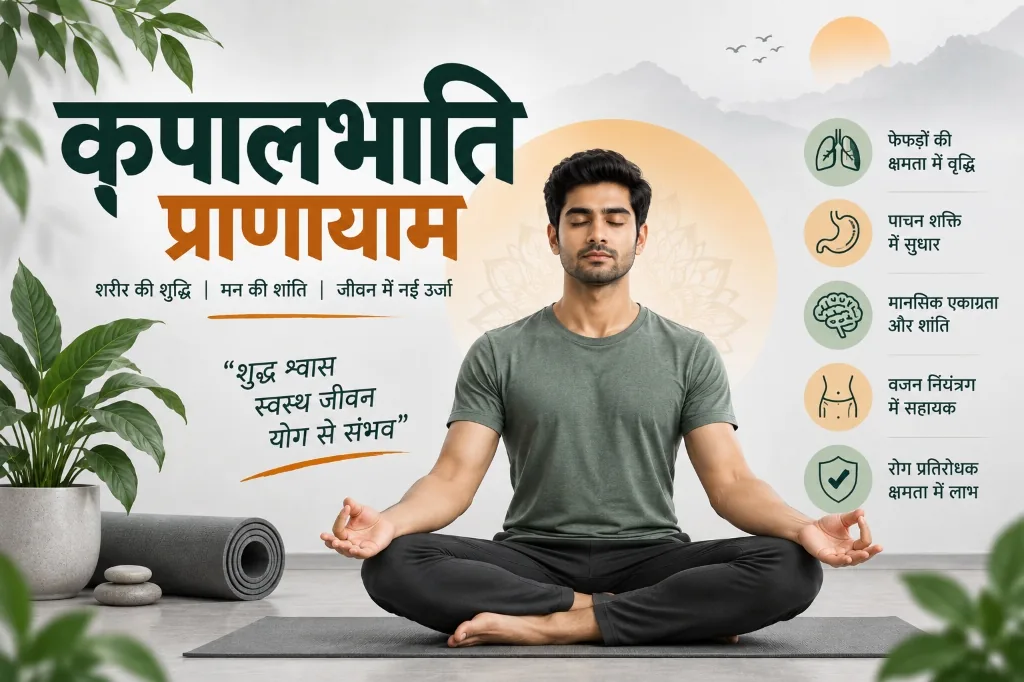कपालभाति प्राणायाम कैसे करें? सही विधि, लाभ, सावधानियां और अभ्यास का पूरा तरीका